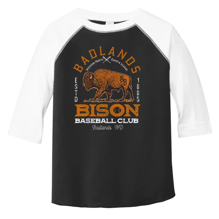 American Bison Baseball Retro Minor League Baseball Team Toddler Fine Jersey T-Shirt