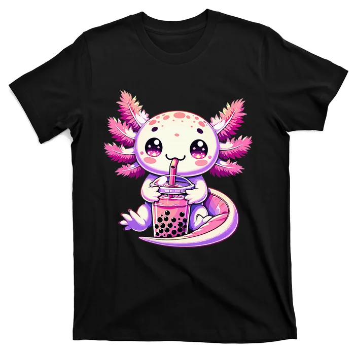 Axolotl Bubble Boba Tea Anime Cute Kawaii Axolotl T-Shirt