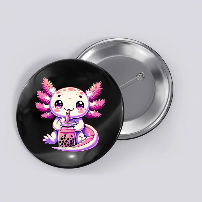 Axolotl Bubble Boba Tea Anime Cute Kawaii Axolotl Button