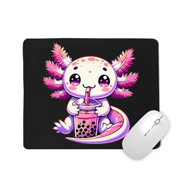 Axolotl Bubble Boba Tea Anime Cute Kawaii Axolotl Mousepad