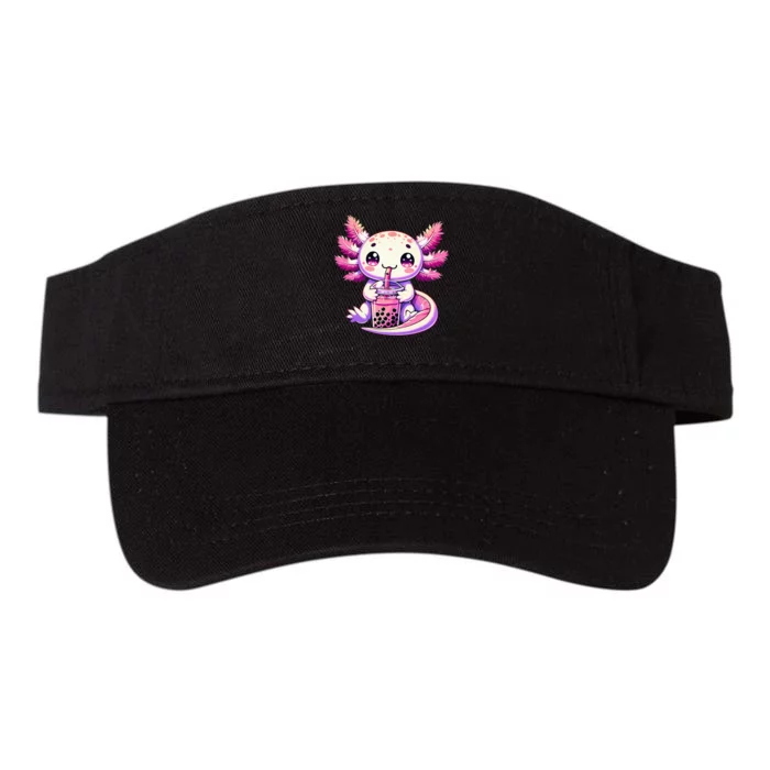 Axolotl Bubble Boba Tea Anime Cute Kawaii Axolotl Valucap Bio-Washed Visor