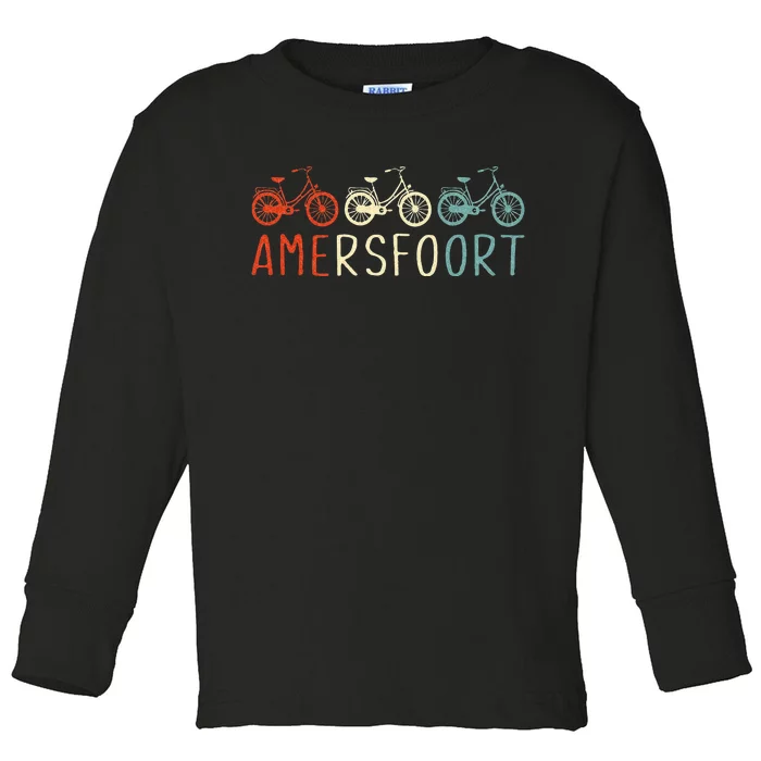 Amersfoort Bike Bicycle City Retro Cycling Gift Toddler Long Sleeve Shirt