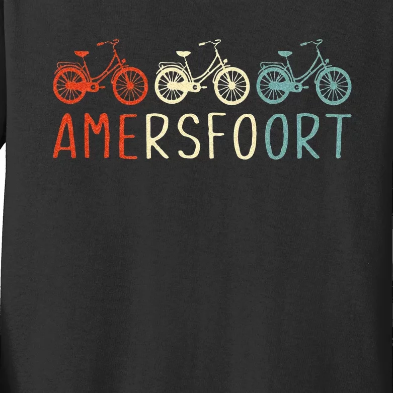 Amersfoort Bike Bicycle City Retro Cycling Gift Kids Long Sleeve Shirt