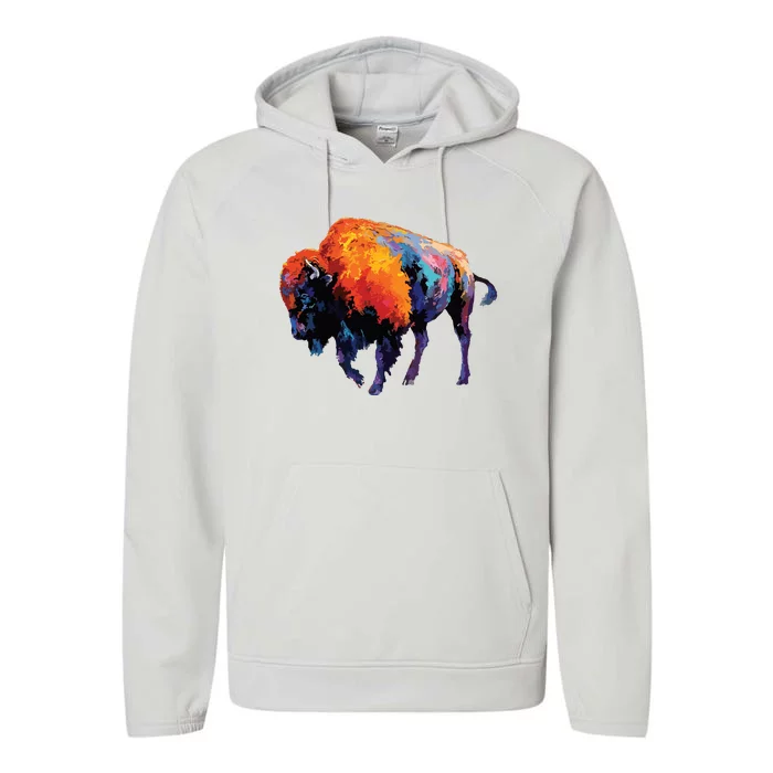 American Buffalo Buffalo American Bison Performance Fleece Hoodie