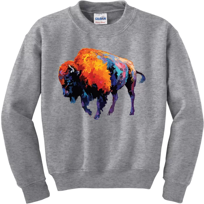 American Buffalo Buffalo American Bison Kids Sweatshirt