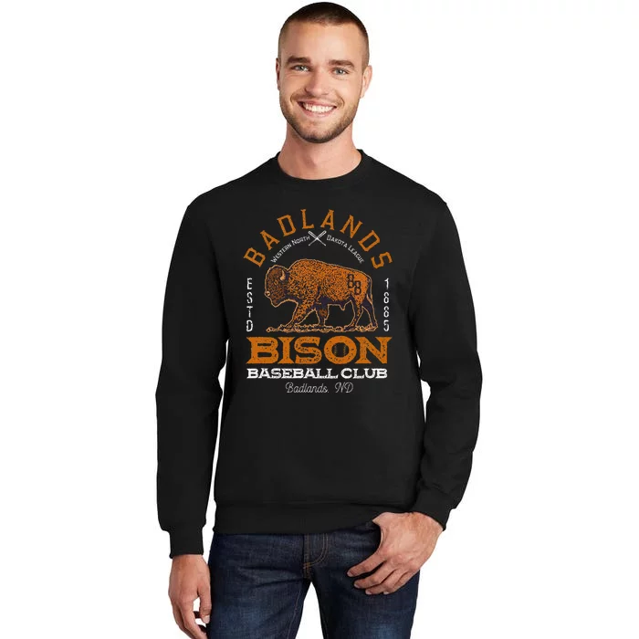 American Bison Baseball Retro Minor League Baseball Team Tall Sweatshirt