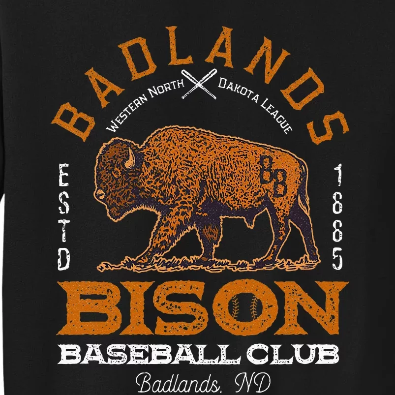 American Bison Baseball Retro Minor League Baseball Team Tall Sweatshirt