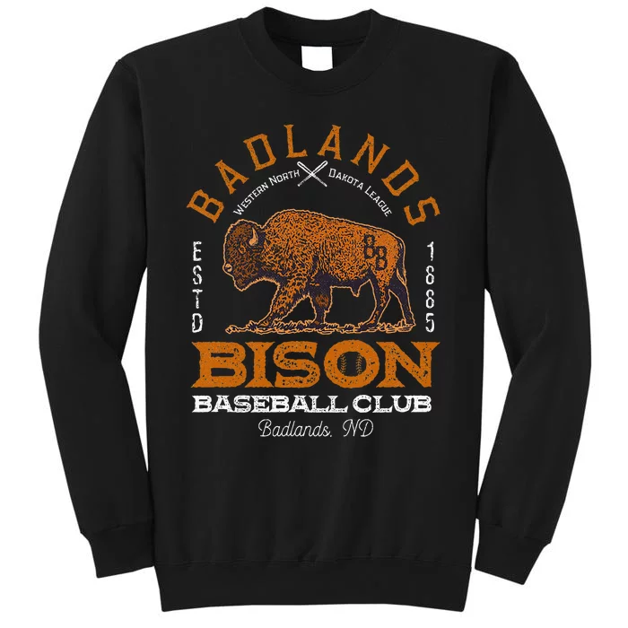 American Bison Baseball Retro Minor League Baseball Team Tall Sweatshirt