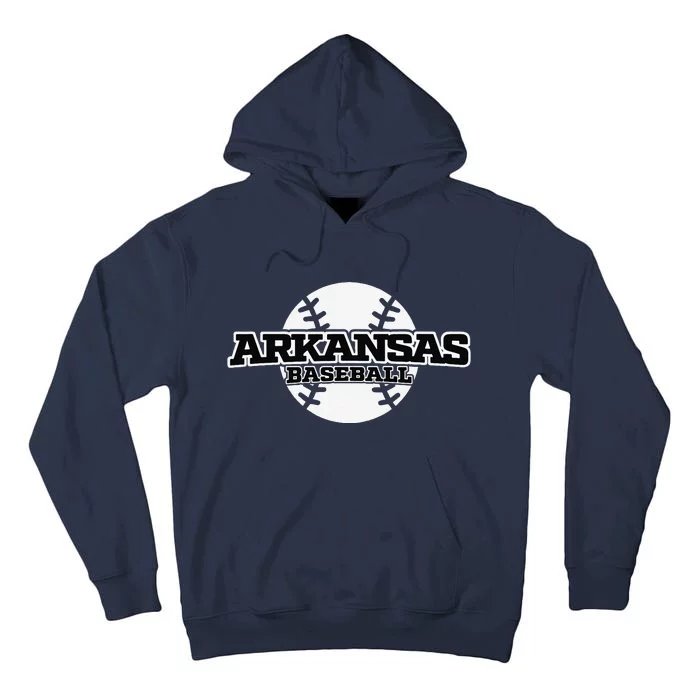 Arkansas Baseball Block Font Tall Hoodie