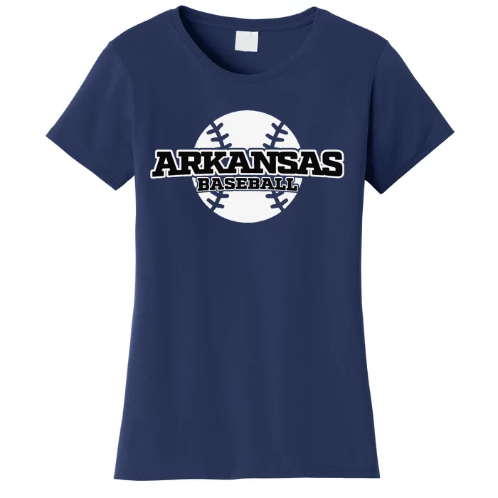 Arkansas Baseball Block Font Women's T-Shirt