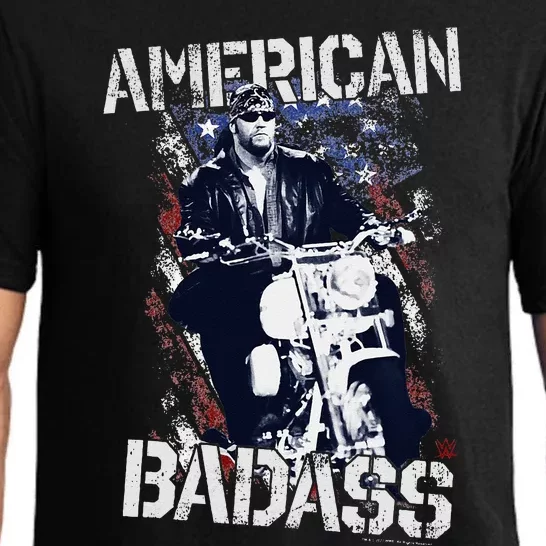 American Badass Biker Undertaker Distressed Poster Pajama Set