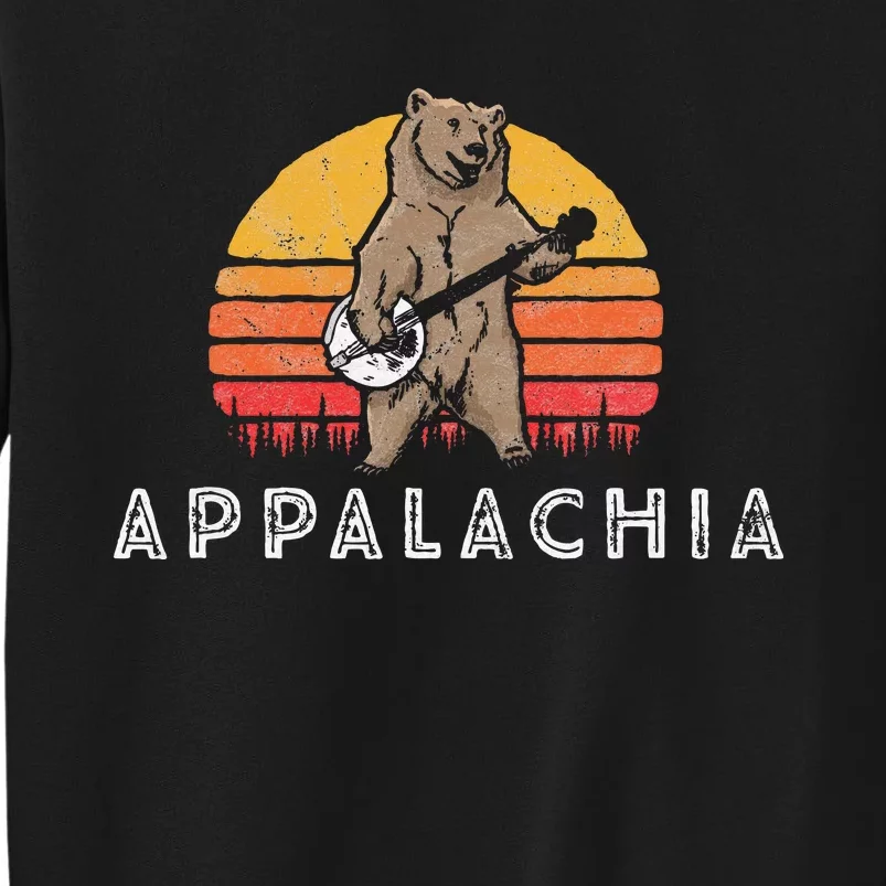 Appalachia Bluegrass Banjo Bear Funny Retro Sweatshirt