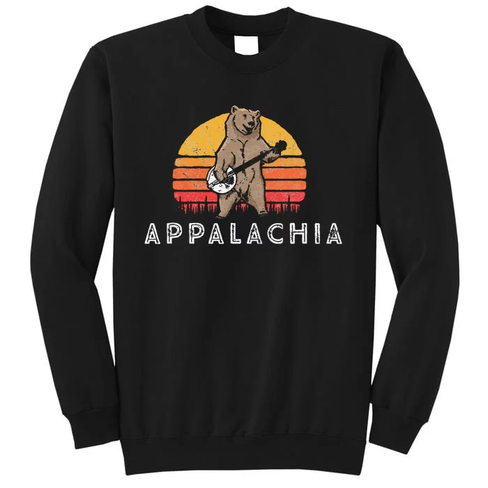 Appalachia Bluegrass Banjo Bear Funny Retro Sweatshirt