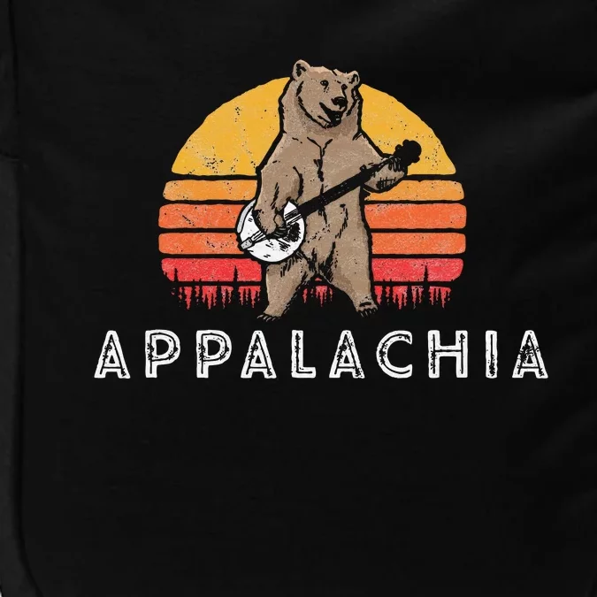 Appalachia Bluegrass Banjo Bear Funny Retro Impact Tech Backpack