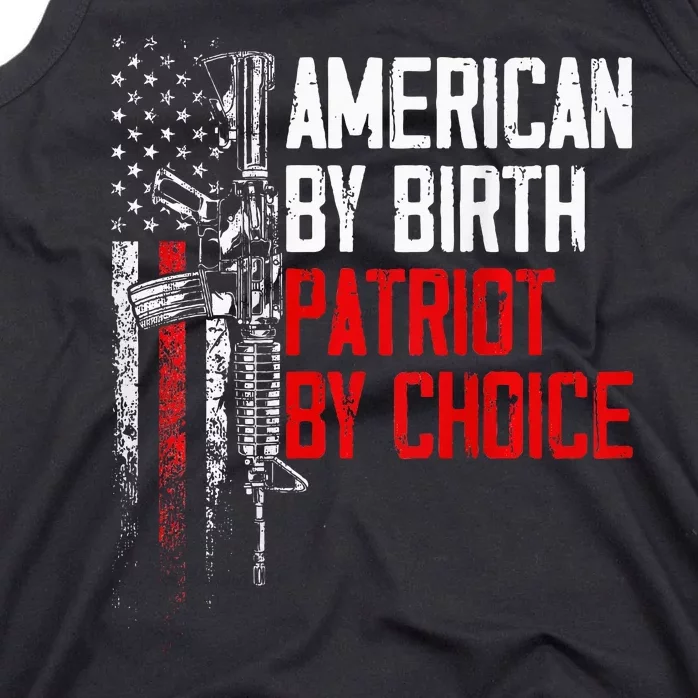 American By Birth Patriot By Choice American Flag Tank Top