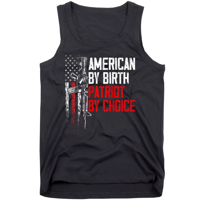 American By Birth Patriot By Choice American Flag Tank Top