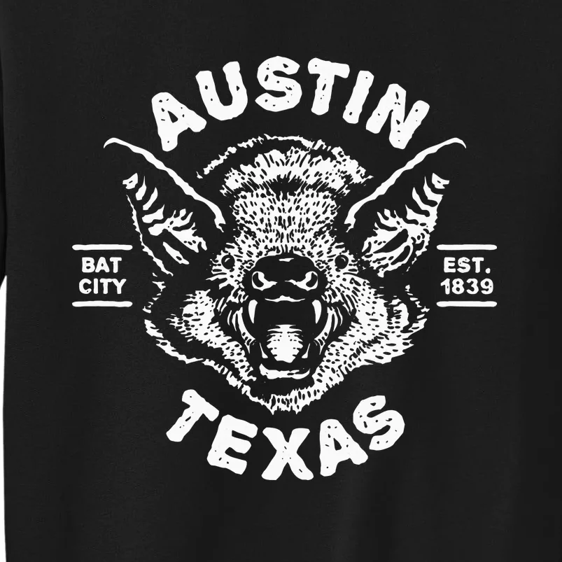 Austin Bat Bat City Texas Tx Est Established 1839 Design Sweatshirt