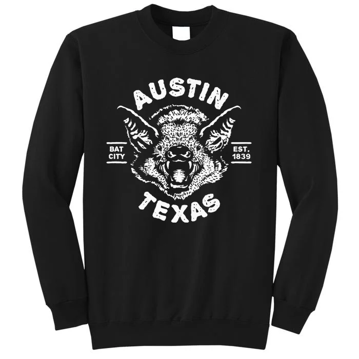 Austin Bat Bat City Texas Tx Est Established 1839 Design Sweatshirt