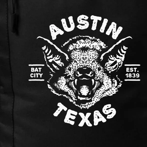 Austin Bat Bat City Texas Tx Est Established 1839 Design Daily Commute Backpack