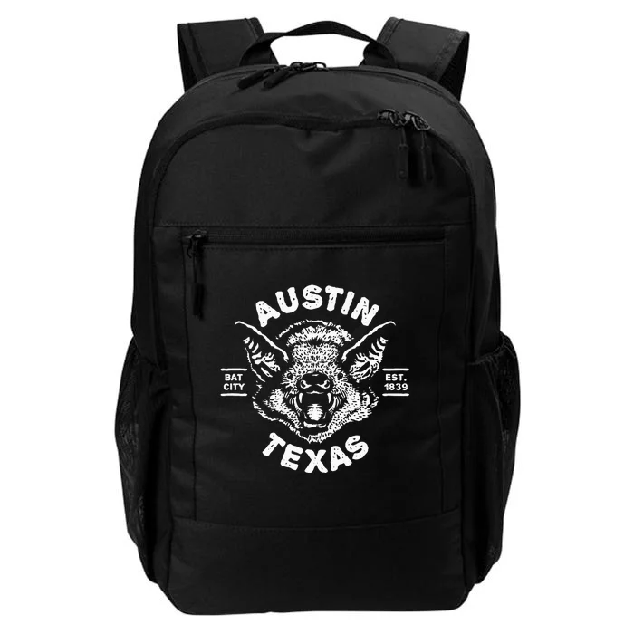 Austin Bat Bat City Texas Tx Est Established 1839 Design Daily Commute Backpack