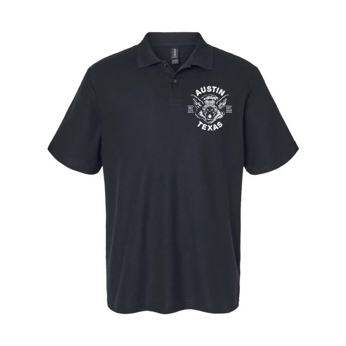 Austin Bat Bat City Texas Tx Est Established 1839 Design Softstyle Adult Sport Polo