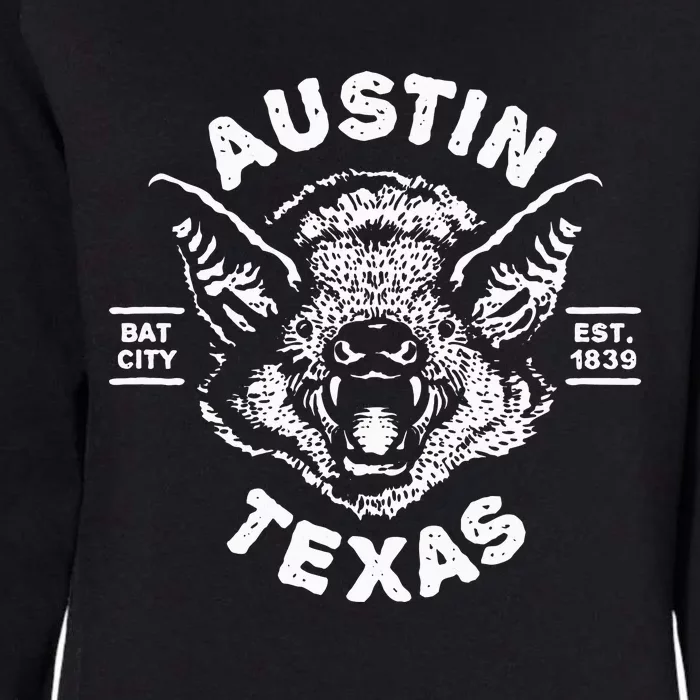 Austin Bat Bat City Texas Tx Est Established 1839 Design Womens California Wash Sweatshirt