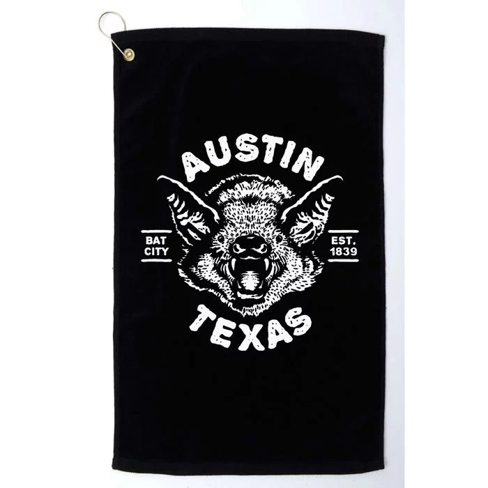 Austin Bat Bat City Texas Tx Est Established 1839 Design Platinum Collection Golf Towel