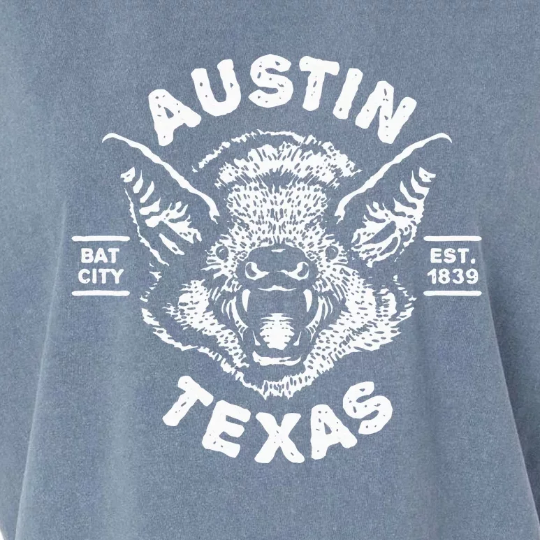 Austin Bat Bat City Texas Tx Est Established 1839 Design Garment-Dyed Women's Muscle Tee