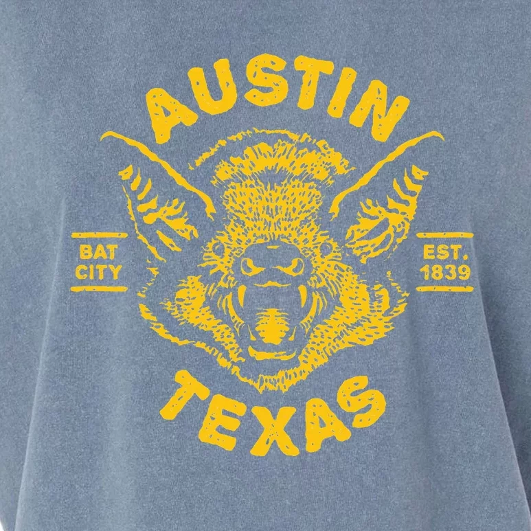 Austin Bat Bat City Texas Tx Est Established 1839 Design Garment-Dyed Women's Muscle Tee