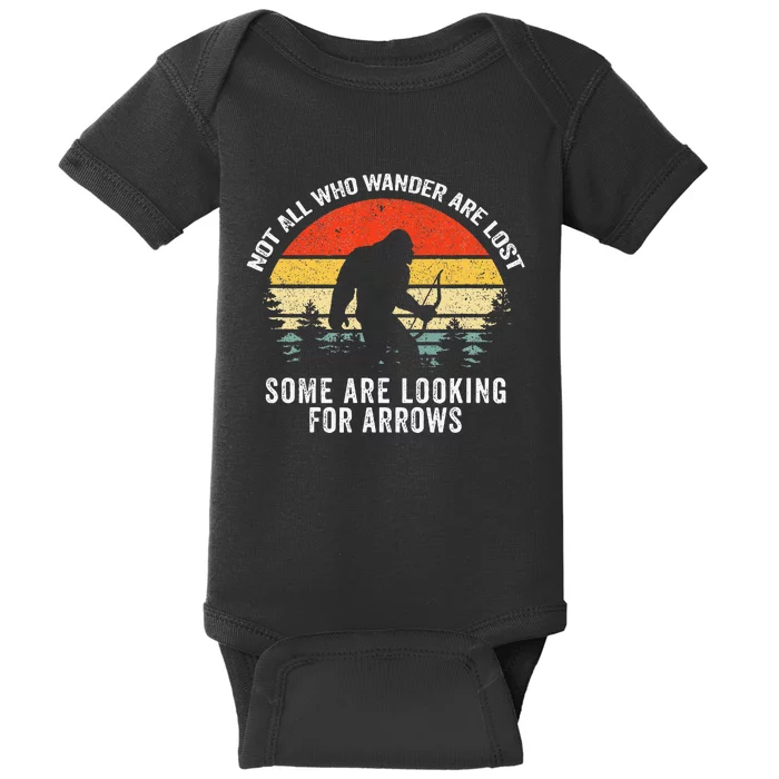 Archery Bow Bigfoot Men Women Kids Fathers Day Baby Bodysuit