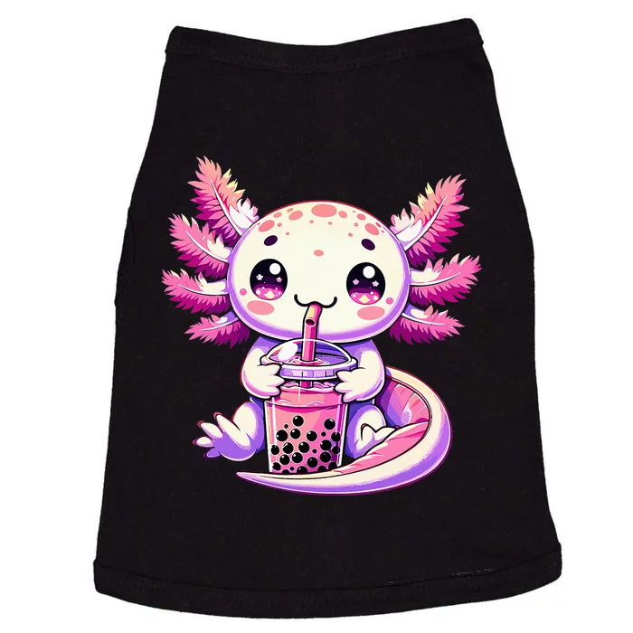 Axolotl Bubble Boba Tea Anime Cute Kawaii Axolotl Doggie Tank