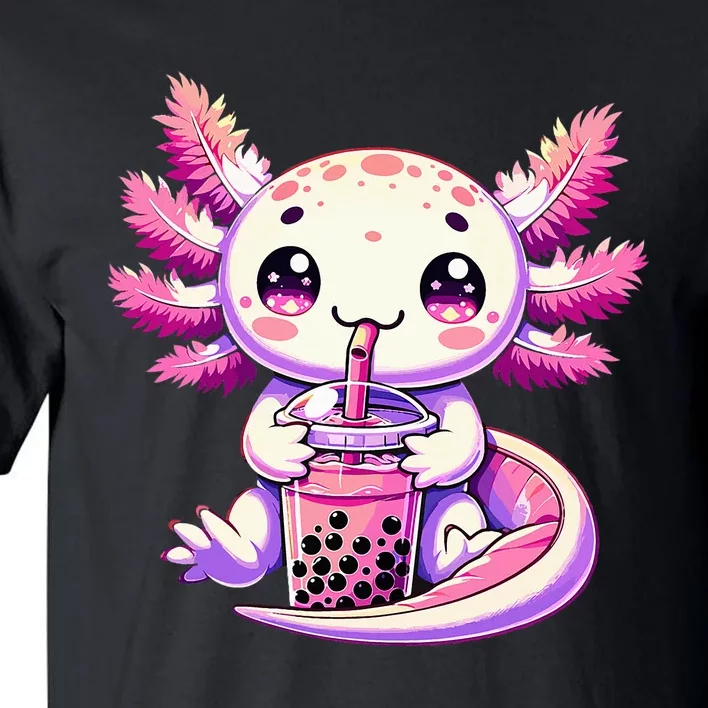 Axolotl Bubble Boba Tea Anime Cute Kawaii Axolotl Tall T-Shirt