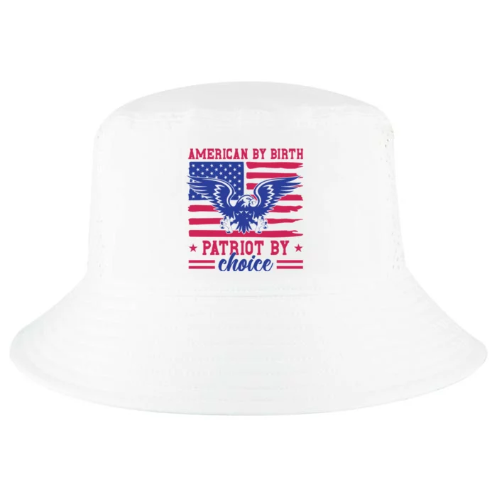 American By Birth Patriot By Choice Cool Comfort Performance Bucket Hat