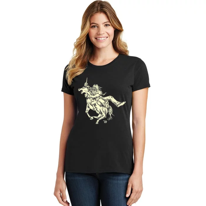 Ames Bros Bigfoot Vs Unicorn Women's T-Shirt