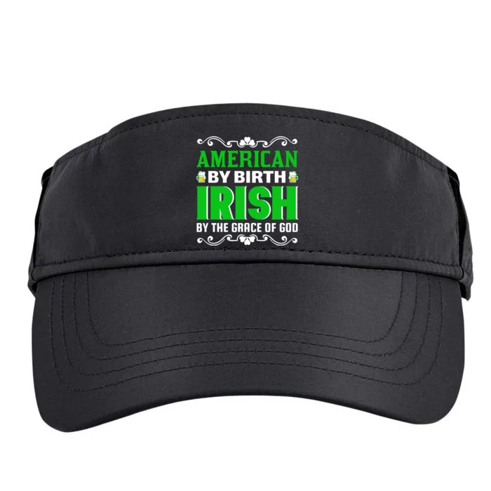 American By Birth Irish By The Grace Of God Adult Drive Performance Visor