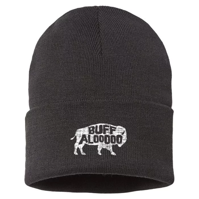 American Bison Buffalo Lover Wildlife Outdoor National Park Sustainable Knit Beanie