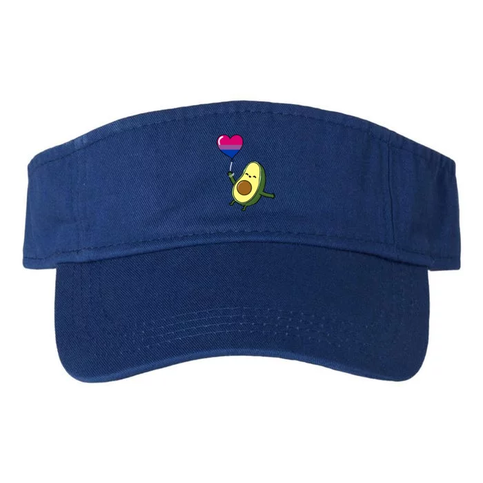 Avocado Balloon Bisexual Pride Flag Gift Valucap Bio-Washed Visor