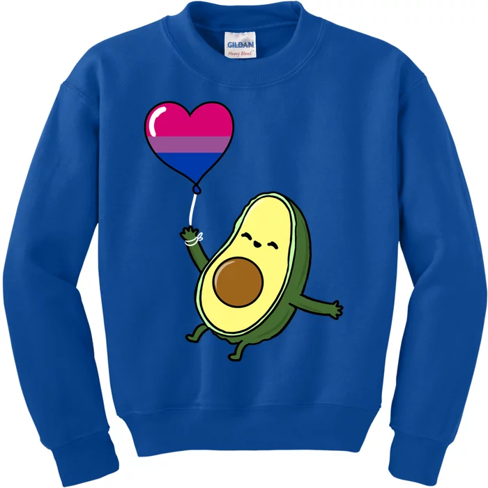 Avocado Balloon Bisexual Pride Flag Gift Kids Sweatshirt