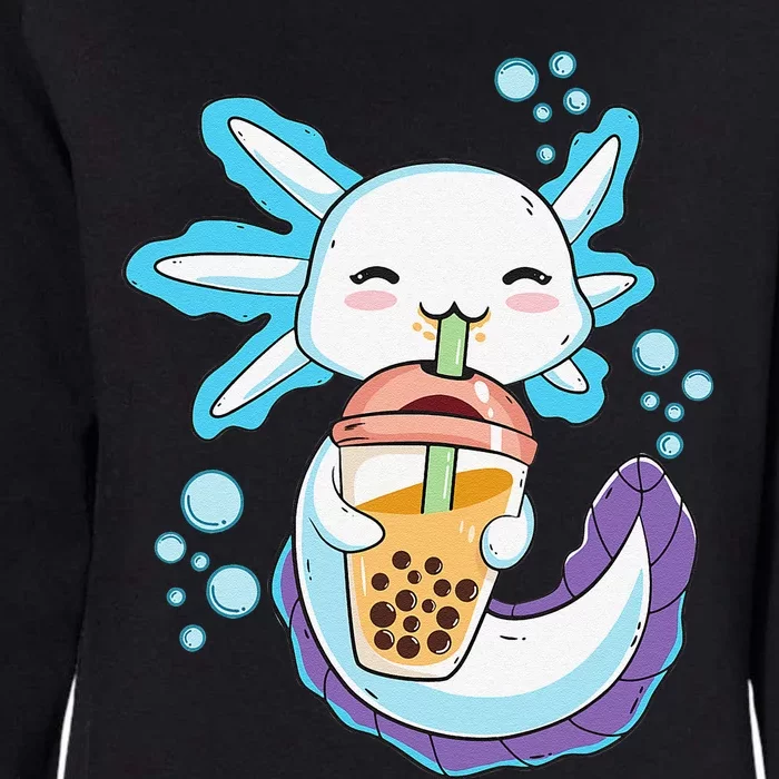 Axolotl Boba Bubble Tea Kawaii Anime Japanese  Teen Womens California Wash Sweatshirt