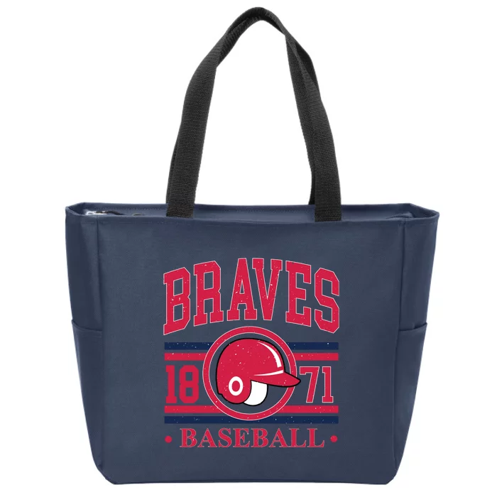 Atlanta Brave Baseball 1872 Team Supporter Zip Tote Bag