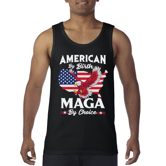 American By Birth MAGA By Choice Pro Trump 2024 Republican Tank Top