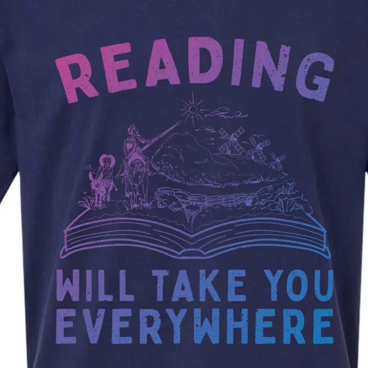 Adventure Book Bookworm Nerd Gift Reading Gift Sueded Cloud Jersey T-Shirt