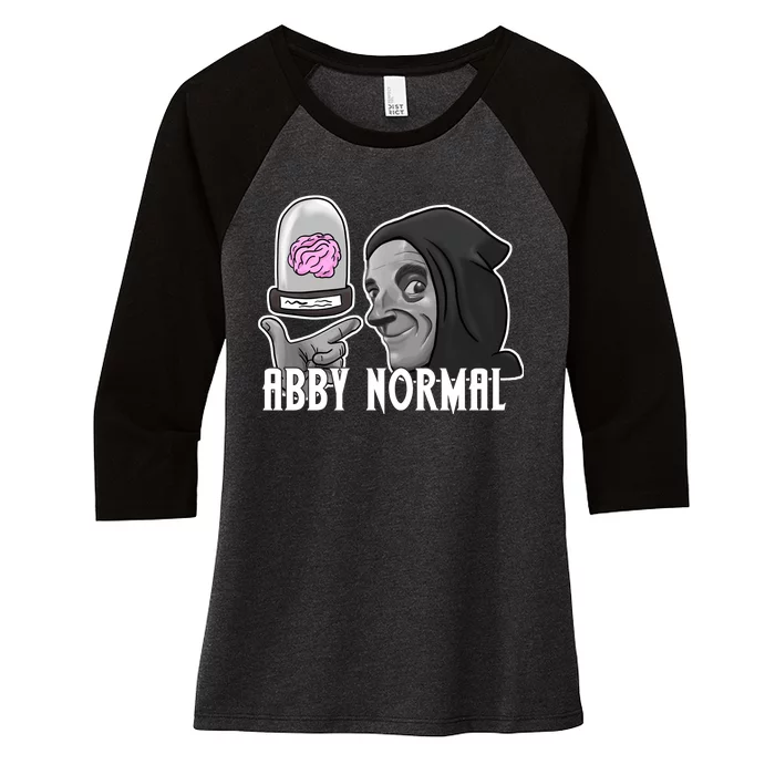 Abby Normal Abnormal Brain Women's Tri-Blend 3/4-Sleeve Raglan Shirt