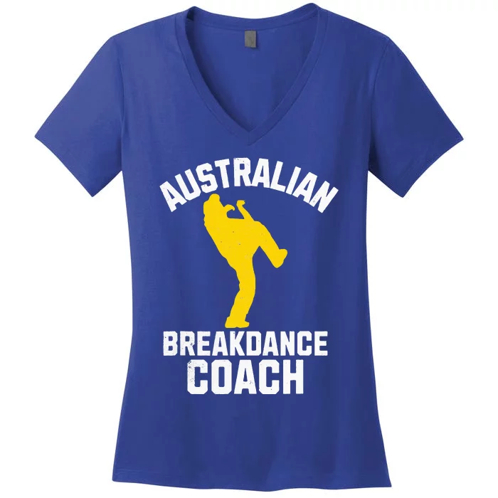 Australian Breakdance Coach Halloween Group Costume Matching Women's V-Neck T-Shirt