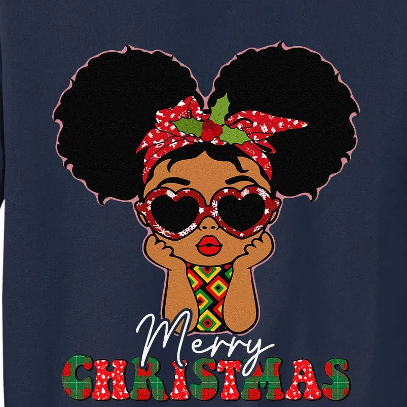 African Black Christmas Melanin Peeking Tall Sweatshirt