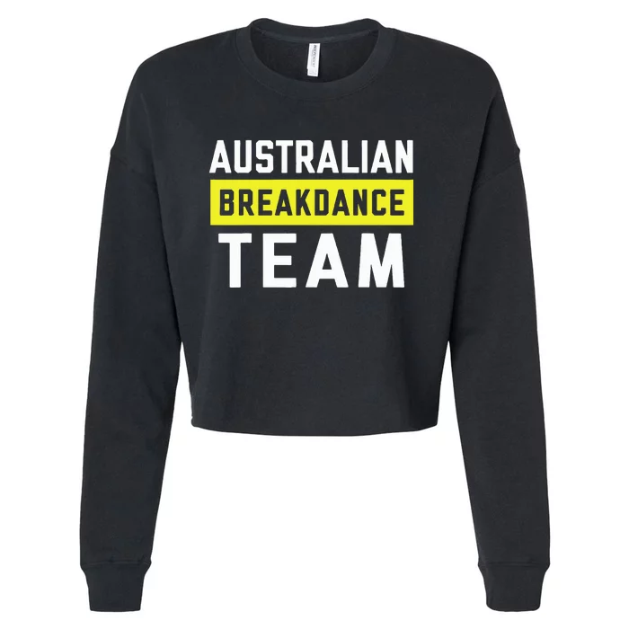 Australian Breakdancing Costume Team Break Dancer Matching Cropped Pullover Crew