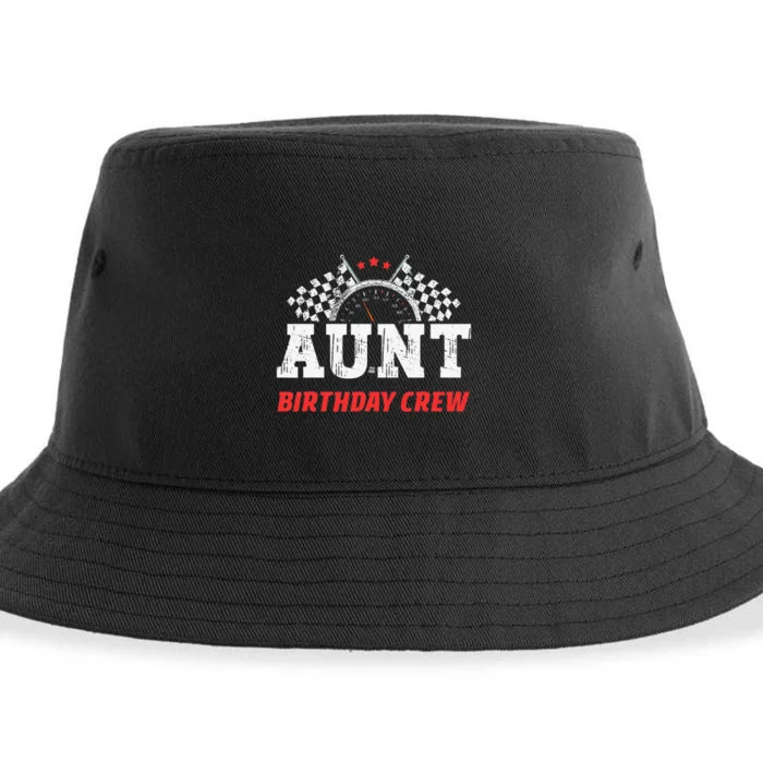 Aunt Birthday Crew Race Car Racing Car Driver Aunty Sustainable Bucket Hat