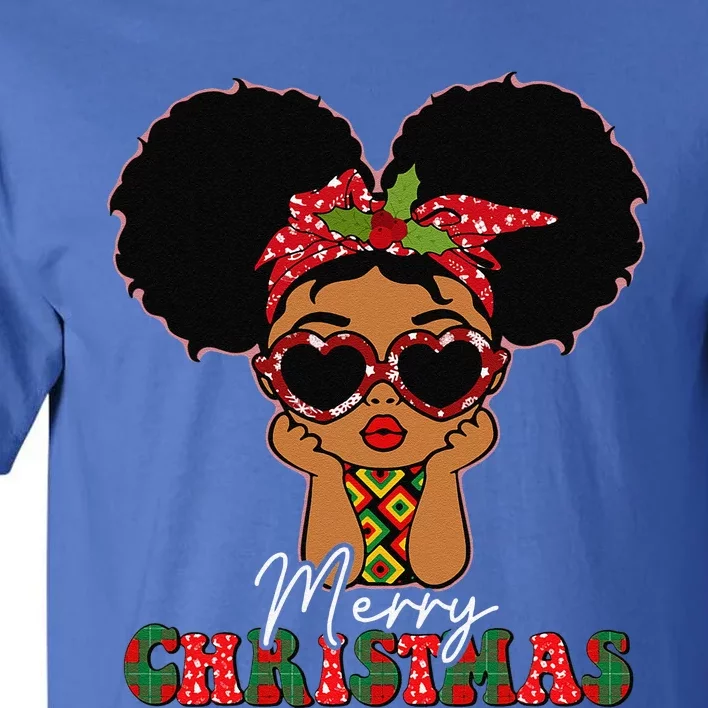 African Black Christmas Melanin Peeking Tall T-Shirt