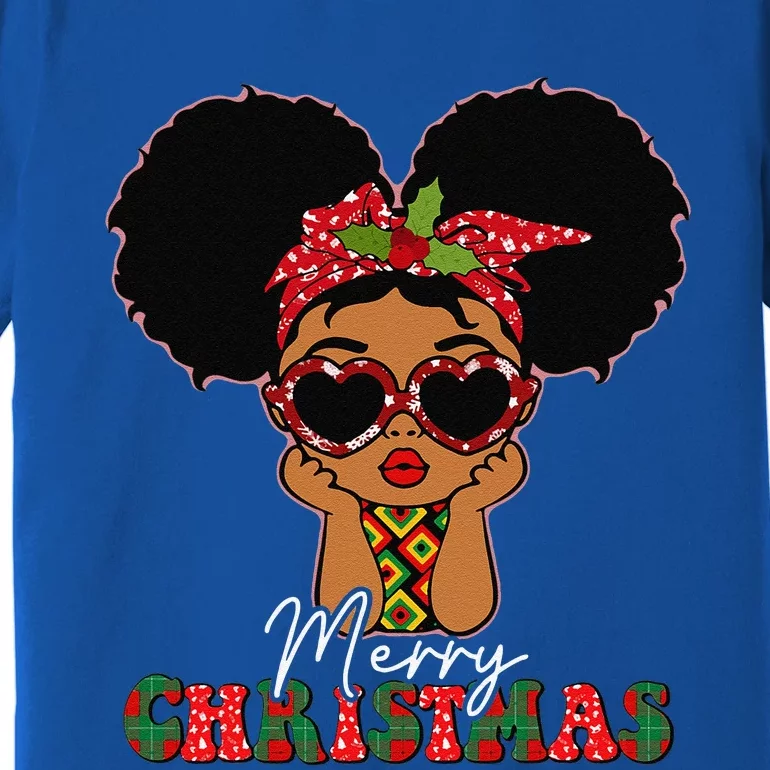 African Black Christmas Melanin Peeking Premium T-Shirt