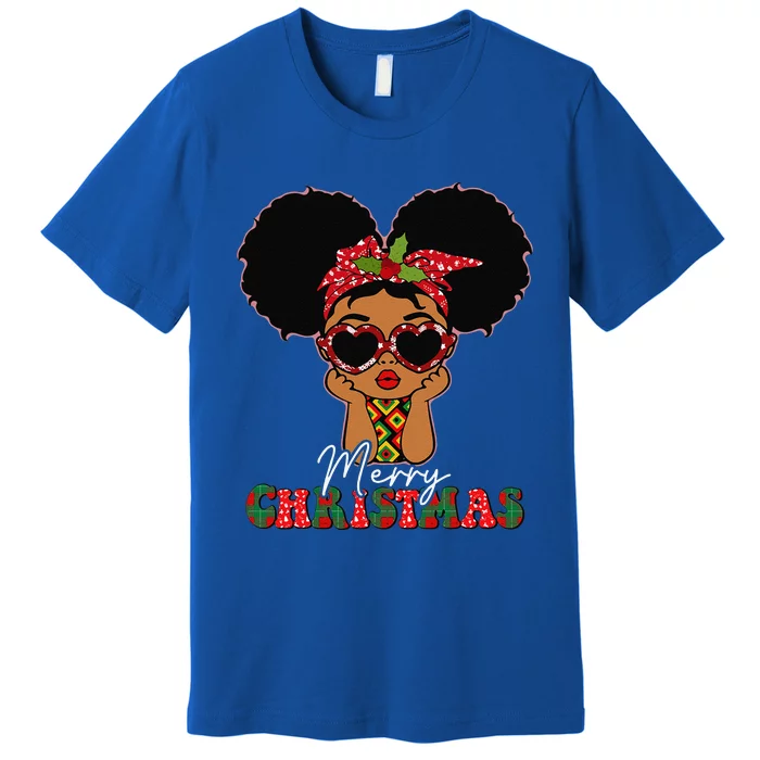 African Black Christmas Melanin Peeking Premium T-Shirt